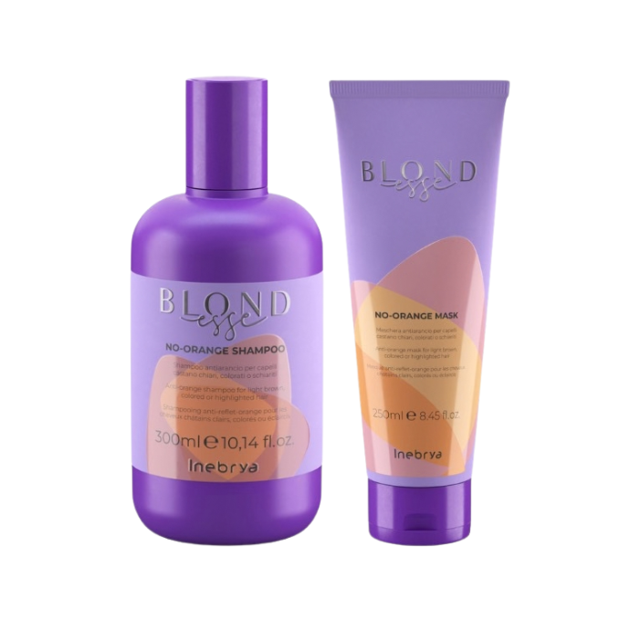 Inebrya Blondesse - sæt med No Orange Shampoo & Mask