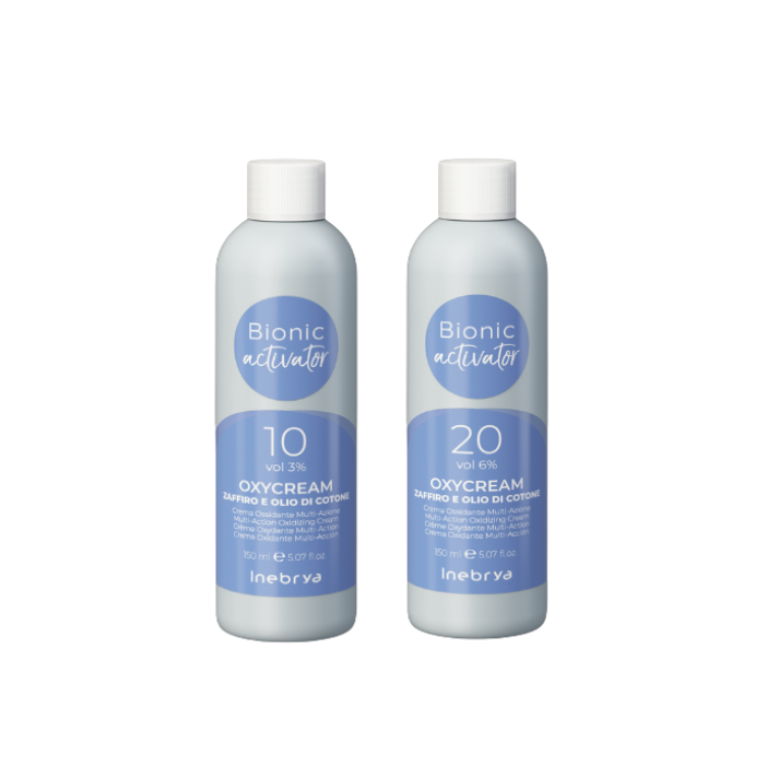 Bionic Color Creamy Activator - sæt med 1 stk. 150 ml. 3% VOL 10 + 1 stk. 6% VOL 20 (beize / activator)