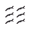 6 stk. Efalock Sharkclips Soft Sort - 11 cm