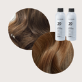 Flory Color - sæt med hårfarve 77.0 + 6.13 og 2 stk. 6% beize / activator (brun beige med ekstra stærk dækkeevne)
