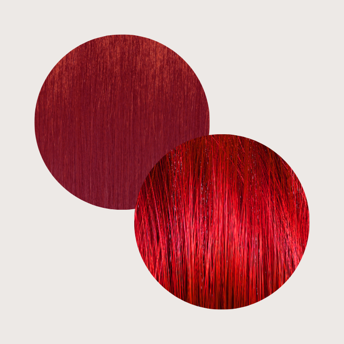 Inebrya Color - sæt med hårfarve 7/66F + Rosso (lys brun ekstra, ekstra intens rød)