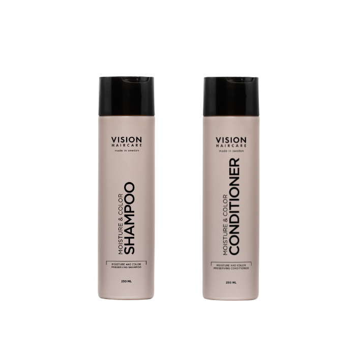 Vision Haircare - sæt med Moisture & Color Shampoo og Conditioner 250 ml.