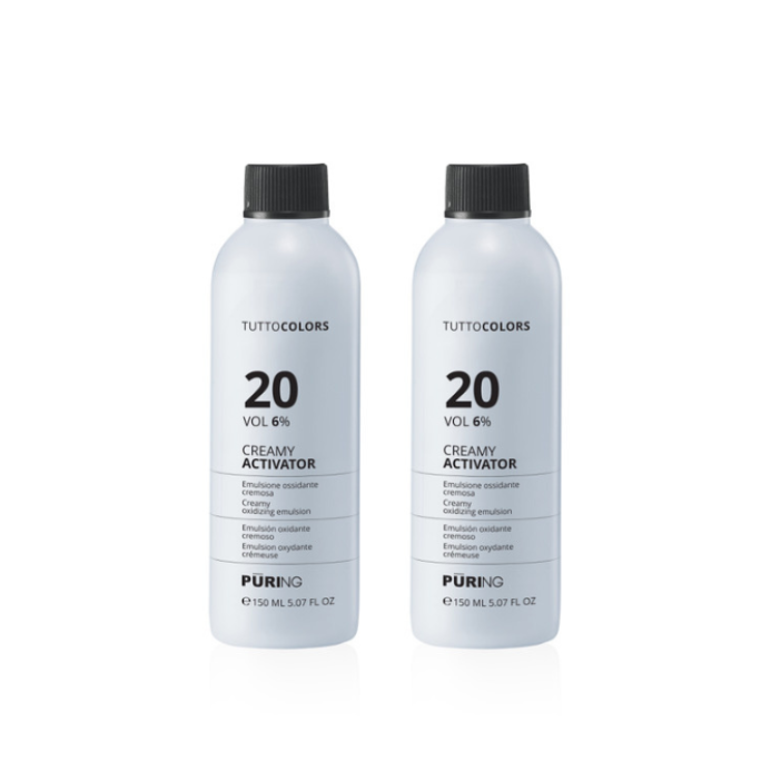 TUTTOCOLOR Creamy Activator - sæt med 2 stk. 150 ml. 6% VOL 20 (beize / activator)