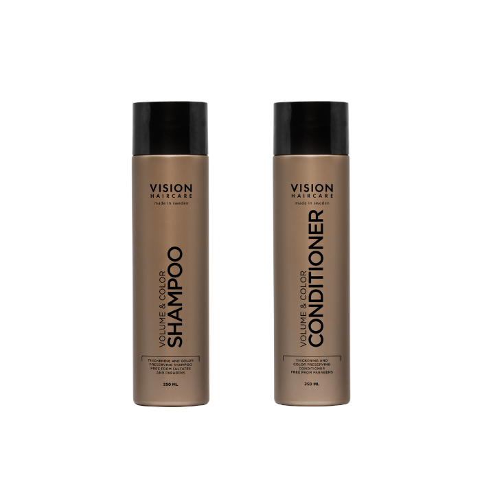 Vision Haircare - sæt med Volume & Color Shampoo og Conditioner 250 ml.